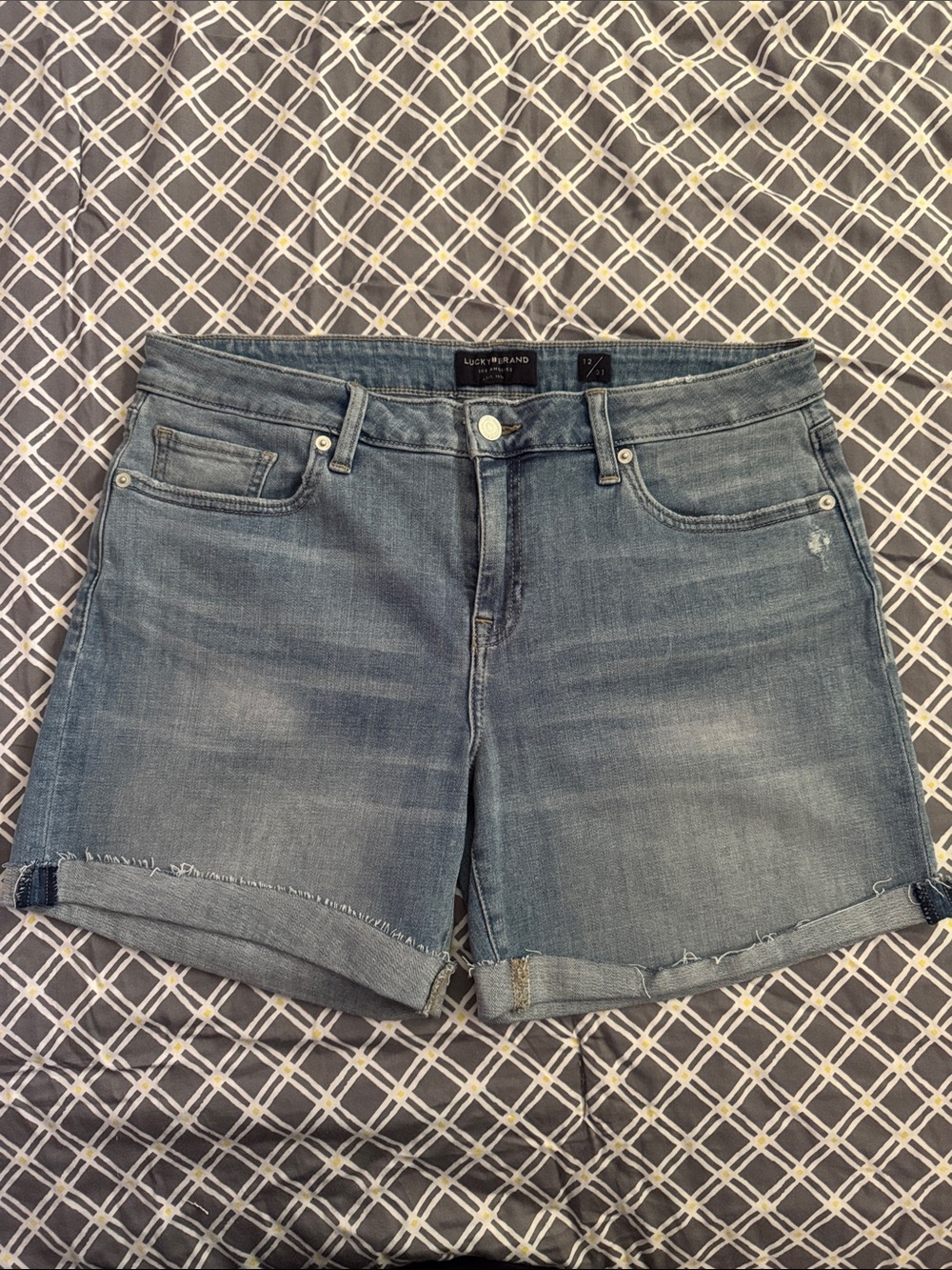 Lucky Brand Light Blue The Roll Up Denim Shorts